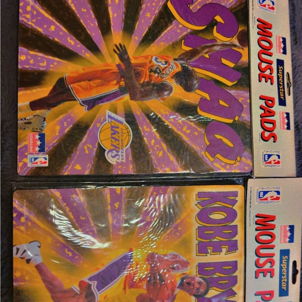 NBA Purple and Gold Mouse Pads - Shaq & Kobe
